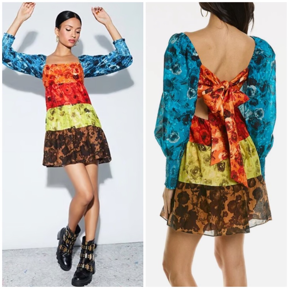 NWOT Alice + Olivia tiered babydoll dress